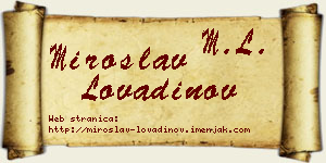 Miroslav Lovadinov vizit kartica